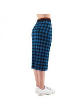 Scotch + Soda Plaid Wool Blend Dans La Nuit Fitted Midi Skirt, size XS